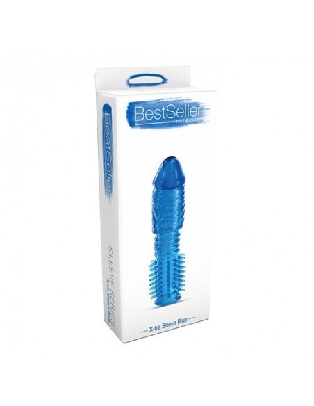 Nakładka Na Penisa X-Tra Sleeve Blue - Przedłużki i nakładki na penisa - 2