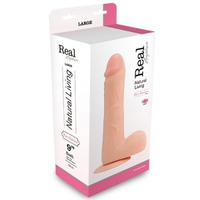 Wibrator realistyczny Real Rapture 25,5 cm z przyssawką (flesh) - 1