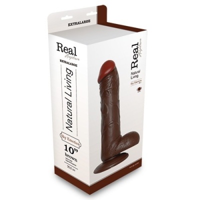 Wibrator Real Rapture 10 cali (28,5 cm) - Brązowy - 1