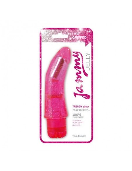 Żelowy wibrator Jammy Jelly Trendy Glitter Pink - Wibratory żelowe - 2