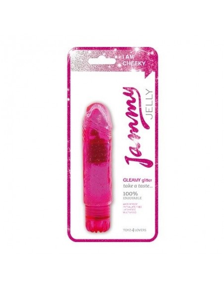 Żelowy wibrator Jammy Jelly Gleamy Glitter Pink - Wibratory żelowe - 2