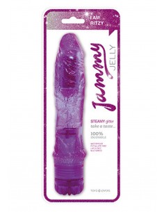 Żelowy wibrator Jammy Jelly Steamy Glitter  Purple - Wibratory żelowe - 1 2