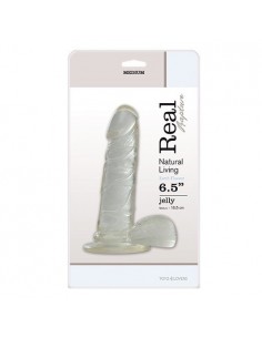 Żelowe Dildo Jelly Dildo Real Rapture Clear 6,5" - Dilda żelowe - 1 2