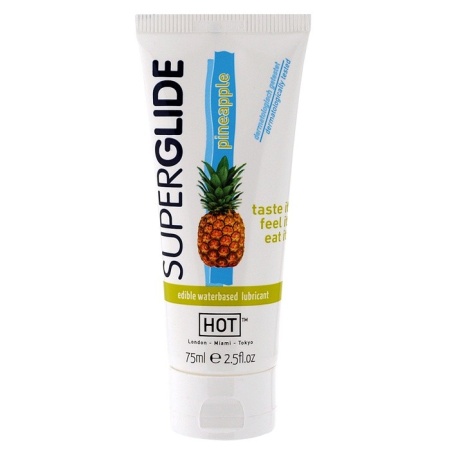 Jadalny żel intymny HOT Superglide PINEAPPLE 75 ml - 1