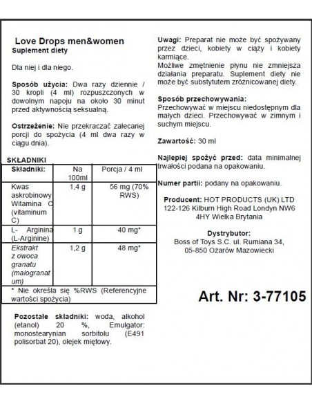 Supl.diety-Love Drops (m+w) 30ml - Do przypisania - 2