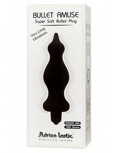 Wibrujący korek analny Silic.Black.Vibrator - Kulki i korki analne wibrujące - 2
