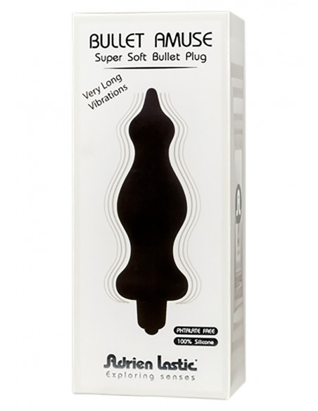 Wibrujący korek analny Silic.Black.Vibrator - Kulki i korki analne wibrujące - 2