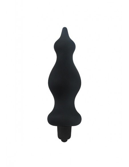 Wibrujący korek analny Silic.Black.Vibrator - Kulki i korki analne wibrujące - 3