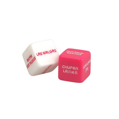 Kostki erotyczne EROTIC DICE różowe - miękki elastomer - 1 2