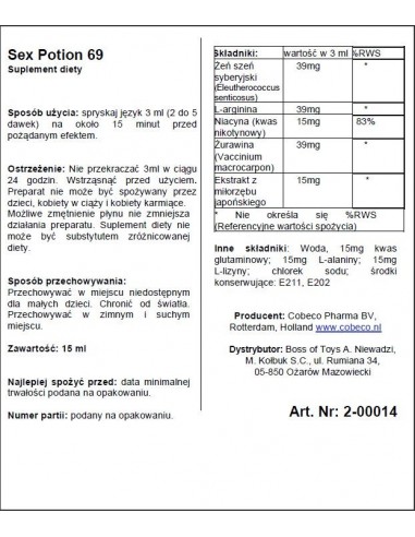 Supl.diety-Sex Potion 69 - Do przypisania - 2