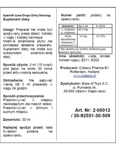 Supl.diety-Spanish Love Drops Dirty Dancing 30 ml - Do przypisania - 1