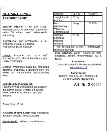 Supl.diety-Guarana Drops 30ml - Do przypisania - 2