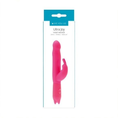 Wibrator Ultra Joy Rabbit - silikonowa stymulacja podwójna z wypustką na łechtaczkę - 1