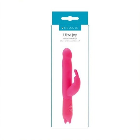 Wibrator Ultra Joy Rabbit - silikonowa stymulacja podwójna z wypustką na łechtaczkę - 1