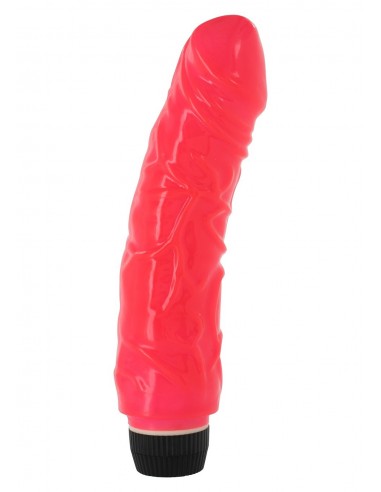 Żelowy wibrator JELLY PINK GLITTER VIBRATOR - Wibratory żelowe - 2
