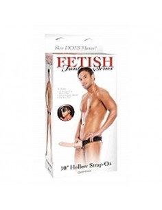 Dildo Na Pasku Ff Hollow Strap-On Flesh - Strap-ony, dilda na pasku bez wibracji - 1