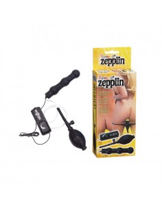 Pompowany plug analny ZEPPLIN BLACK INFLATABLE ANAL WAND - Korki analne pompowane - 1
