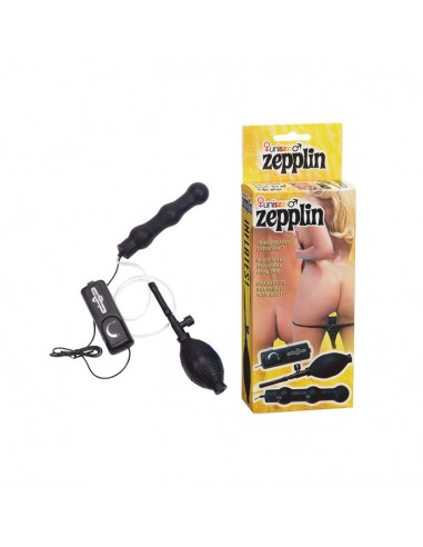 Pompowany plug analny ZEPPLIN BLACK INFLATABLE ANAL WAND - Korki analne pompowane - 1