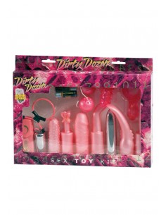 Zestaw akcesoriów erotycznych DIRTY DOZEN SEX TOY KIT PINK - Śmieszne gadżety, prezenty - 1