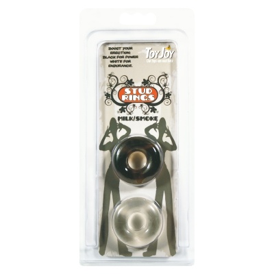 Penis ringi Stud Rings 2 szt. transparentne rozciągliwe 2 cm - 1