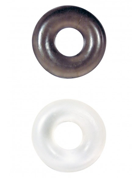 STUD RINGS CLEAR/ SMOKE 2X - Do przypisania - 2