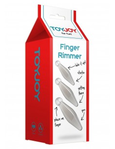 Korek analny zatyczka FINGER RIMMER 3PCS. - Korki analne pozostałe - 1 2