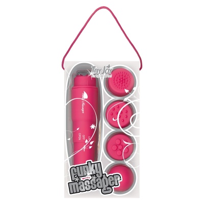 Masażer stymulujący Funky Massager z 4 wymiennymi nakładkami, 10 cm - 1 2
