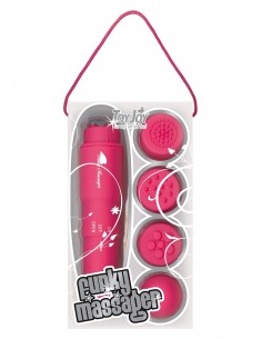 Masażer z wymiennymi główkami FUNKY MASSAGER PINK - Wibratory Magic Wand - 1 2