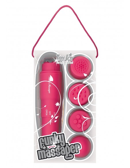 Masażer z wymiennymi główkami FUNKY MASSAGER PINK - Wibratory Magic Wand - 2