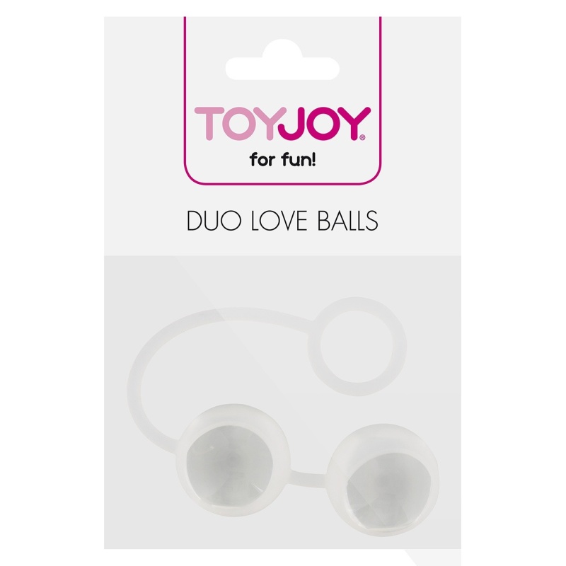 Kulki gejszy Duo Love Balls Transparent silikonowe 2,5 cm - 2