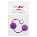 Kulki gejszy Rock & Roll Balls Purple - silikon medyczny, mechanizm inercyjny bez zasilania, dwuelementowa konstrukcja z uchwyte - 2