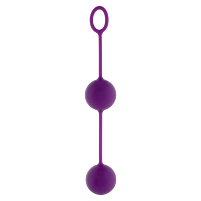 Kulki gejszy Rock & Roll Balls Purple - silikon medyczny, mechanizm inercyjny bez zasilania, dwuelementowa konstrukcja z uchwyte - 1