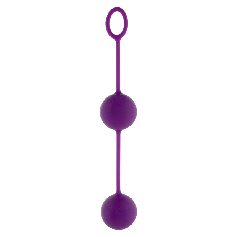 Kulki gejszy Rock & Roll Balls Purple - silikon medyczny, mechanizm inercyjny bez zasilania, dwuelementowa konstrukcja z uchwyte - 1