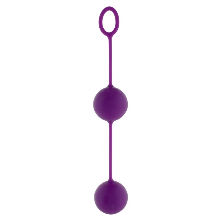 Kulki gejszy Rock & Roll Balls Purple - silikon medyczny, mechanizm inercyjny bez zasilania, dwuelementowa konstrukcja z uchwyte - 1