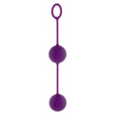 Kulki gejszy Rock & Roll Balls Purple - silikon medyczny, mechanizm inercyjny bez zasilania, dwuelementowa konstrukcja z uchwyte - 1