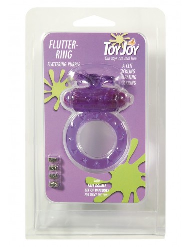 Pierścien erekcyjny wibrujący FLUTTER-RING VIBRATING RING Fioletowy - Pierścienie erekcyjne wibrujące - 2