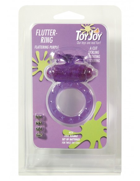 Pierścien erekcyjny wibrujący FLUTTER-RING VIBRATING RING Fioletowy - Pierścienie erekcyjne wibrujące - 2