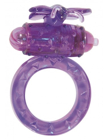 Pierścien erekcyjny wibrujący FLUTTER-RING VIBRATING RING Fioletowy - Pierścienie erekcyjne wibrujące - 3
