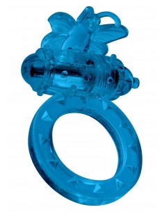 Pierścien erekcyjny wibrujący FLUTTER-RING VIBRATING RING Niebieski - Pierścienie erekcyjne wibrujące - 1