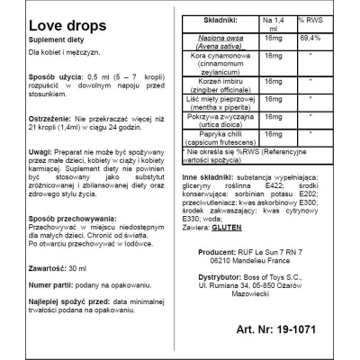 LOVE DROPS 20 ml – afrodyzjak w kroplach - 1 2