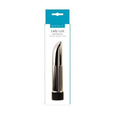 Wibrator Lady Lust Mini Silver - regulowana wibracja, kształt pocisku - 1