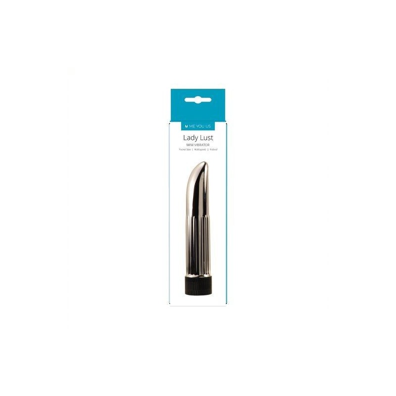 Wibrator Lady Lust Mini Silver - regulowana wibracja, kształt pocisku - 1