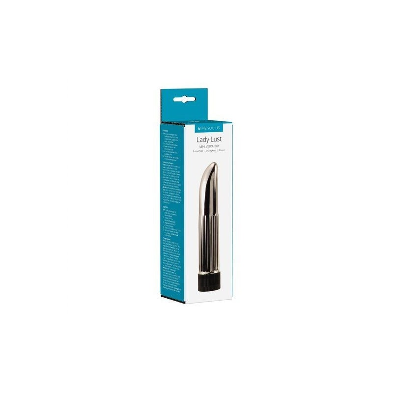 Wibrator Lady Lust Mini Silver - regulowana wibracja, kształt pocisku - 2