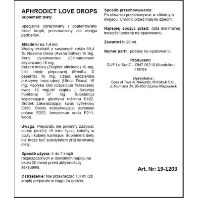 Krople intymne Love Drops 20 ml - 1 2