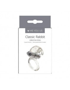 Pierścien erekcyjny wibrujący Me You Us Classic Rabbit Cock Ring Transparent - Pierścienie erekcyjne wibrujące - 1 2