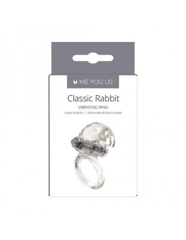Pierścien erekcyjny wibrujący Me You Us Classic Rabbit Cock Ring Transparent - Pierścienie erekcyjne wibrujące - 2