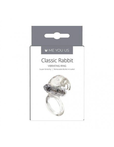 Pierścien erekcyjny wibrujący Me You Us Classic Rabbit Cock Ring Transparent - Pierścienie erekcyjne wibrujące - 2