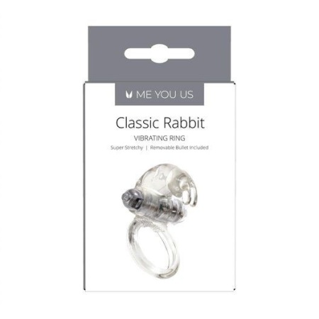 Pierścien erekcyjny wibrujący Me You Us Klasyczny Rabbit Cock Ring Transparent - 2