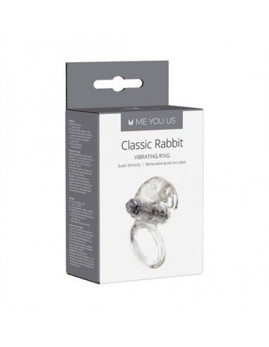 Pierścien erekcyjny wibrujący Me You Us Classic Rabbit Cock Ring Transparent - Pierścienie erekcyjne wibrujące - 3