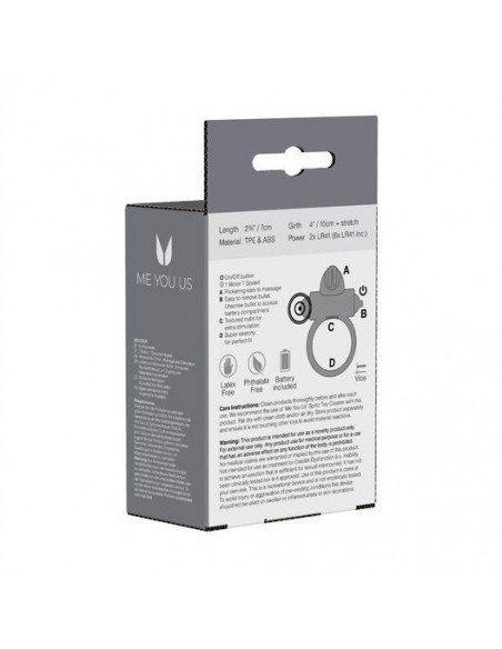 Pierścien erekcyjny wibrujący Me You Us Classic Rabbit Cock Ring Transparent - Pierścienie erekcyjne wibrujące - 4